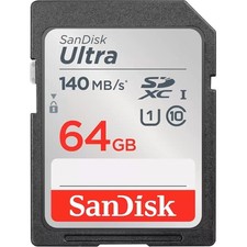 Sandisk Ultra Class 10 64GB SDXC Memory Card 140 MB/s Read SDSDUNB-064G-AN6IN