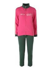 Givova Completo tuta donna felpata 2 pezzi full zip - fucsia