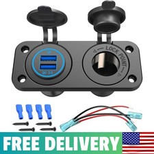 12V Waterproof USB Outlet with Dual Ports for Marine and Automotive Applications