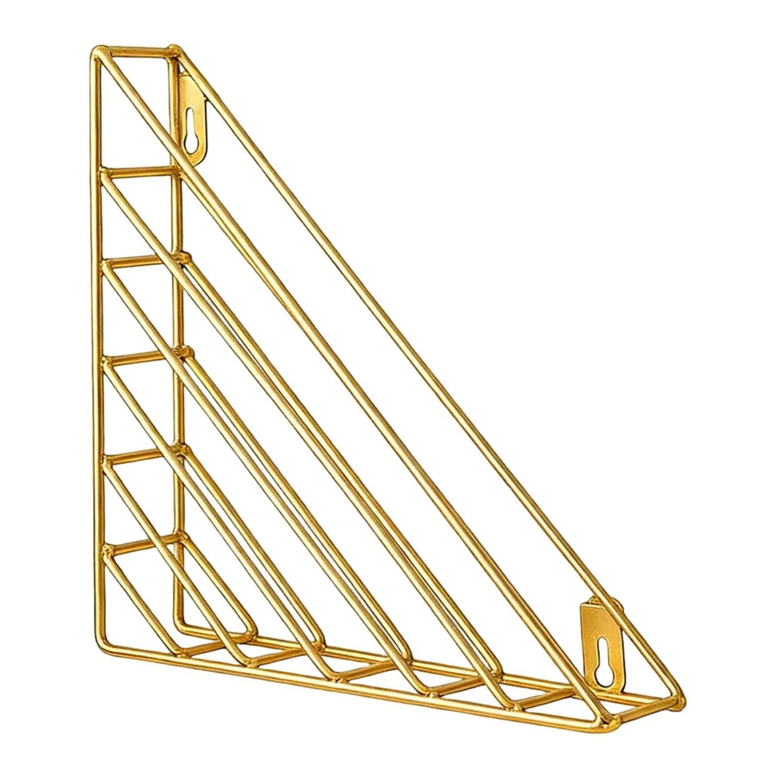 Triangle Wall Bookshelf Decorative Rack Storage Nursery Floating Book Shelf