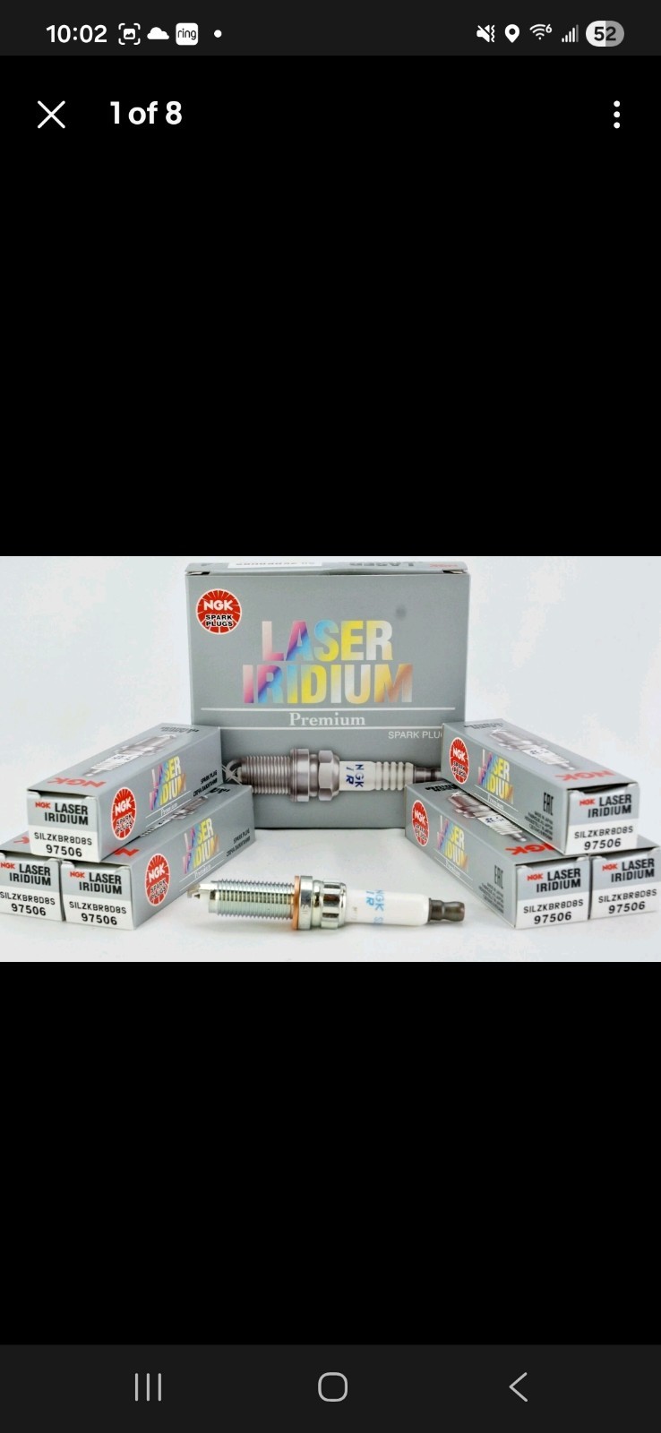 Set of 6 NGK 97506 - Laser Iridium Spark Plugs SILZKBR8D8S