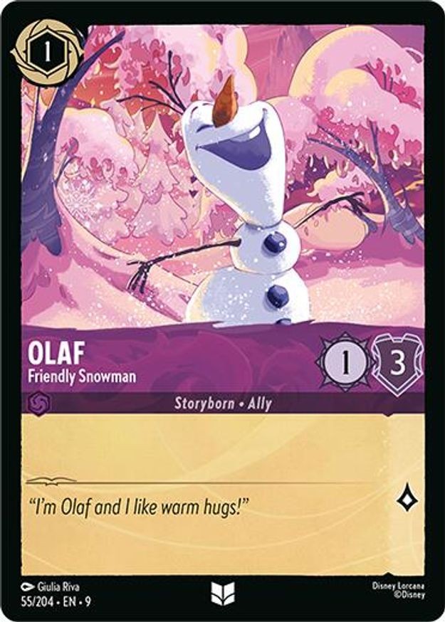 Lorcana Olaf - Friendly Snowman (55/244) Ch. 09 Fabled NM