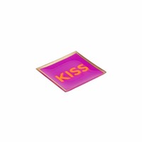 Gift Company Glasteller Love Plates Kiss S, Dekoteller, Glas, Fuchsia, 10X10 Cm