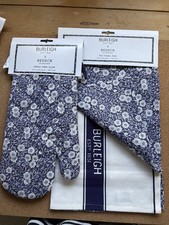 Burleigh Blue Calico Tea Towels & Oven Glove Set