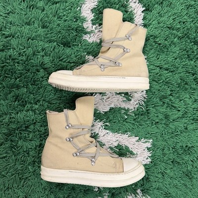 Size 8W - Rick Owens Hollywood DRKSHDW Hexa High Parchment Pearl (38)