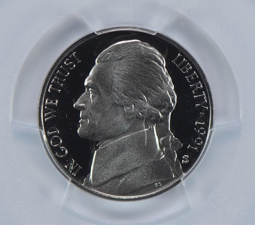 1991-S Jefferson Nickel PR69 DCAM PCGS Blue Label *4366 - Picture 3 of 5