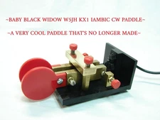 ~BABY BLACK WIDOW W5JH IAMBIC CW PADDLE  KIT  TELEGRAPH KEY~BUILT BY WN9U~