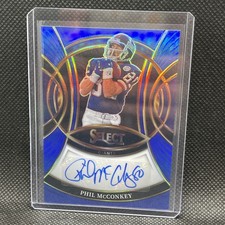 2025 Panini Select Phil McConkey Blue Prizm Auto #/149 Giants