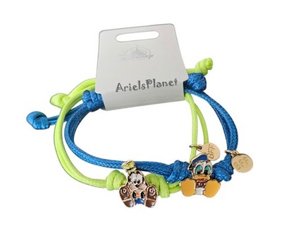 Disney Parks Donald Duck & Goofy BBF Adjustable Bracelet Set of 2