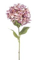 Artplants Kunstblume Hortensie Brittany, Pfirsich-Lila, 90Cm