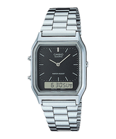 Casio Armbanduhr AQ-230A-1DMQYES Schwarzes Ziffernblatt Analog/Digital, Neu