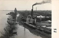 Bird's eye view of flooded Cairo IL Illinois 2 1913 RPPC Photo Postcard COPY