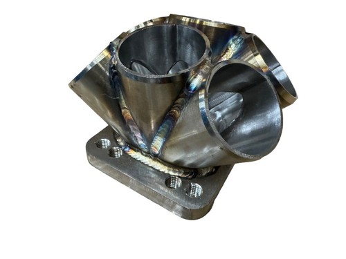 Stainless Steel 6-1 Turbo Merge Collector T3 T4 Flange 3mm Thick TIG Welded Weld - Foto 2 di 6