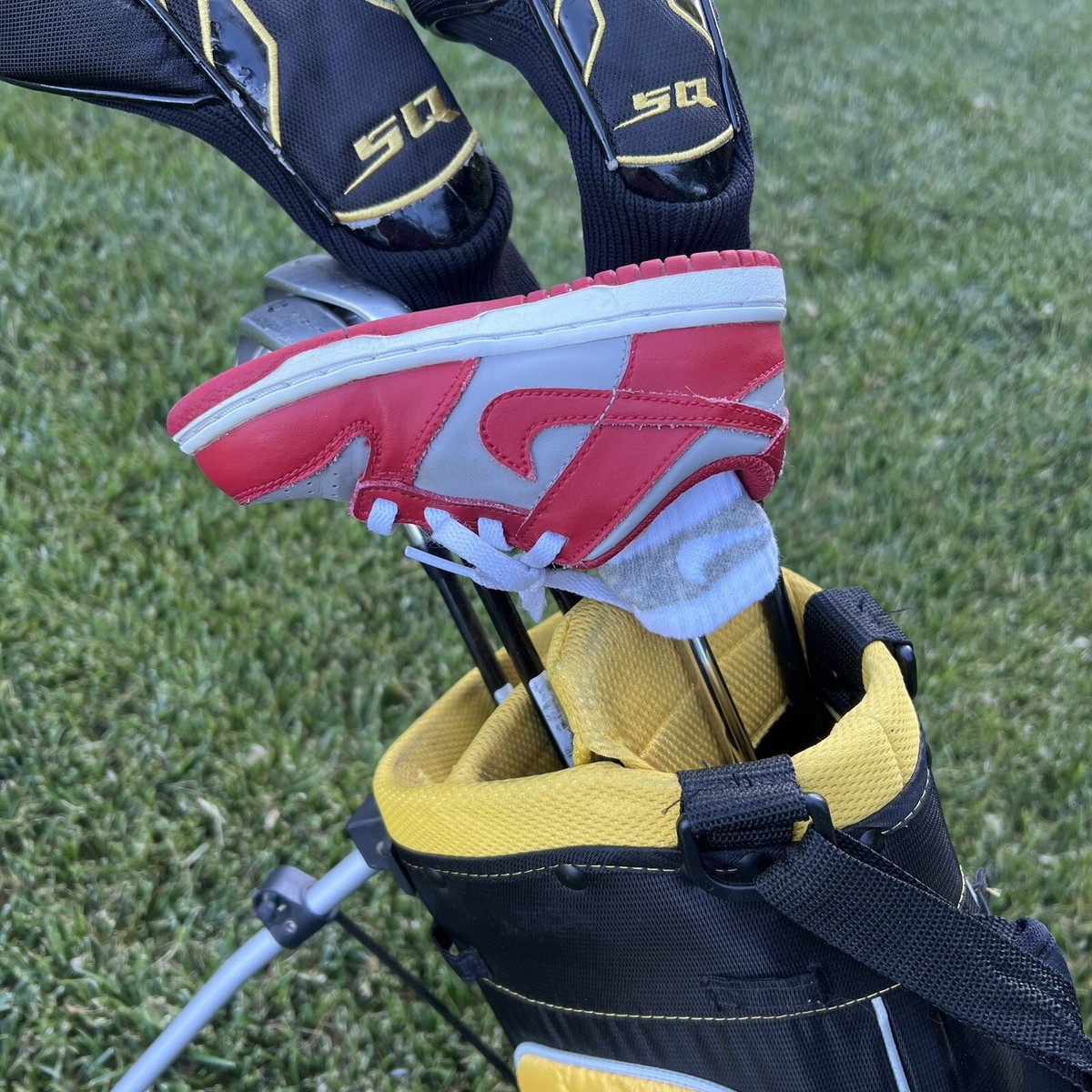 Authentic Nike Air Dunk University Low Off White Red Golf Putter