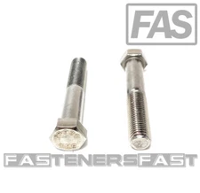 (5) 7/16-20x2-1/2 Stainless Steel Hex Cap Screws Hex Bolts (UNF) FINE THREAD