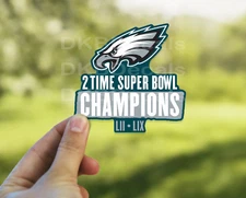 Philadelphia Eagles -  Super Bowl LIX Champions 3.5" x 3.5" Glossy Vinyl Sticker