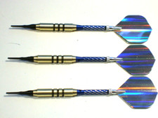Soft Tip Darts Used, 15 Gram Brass with New Alum Spin Shafts and Flights 2656