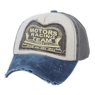 Sportliches Basecap mit Patches  Motors Racing Team'', anthrazit