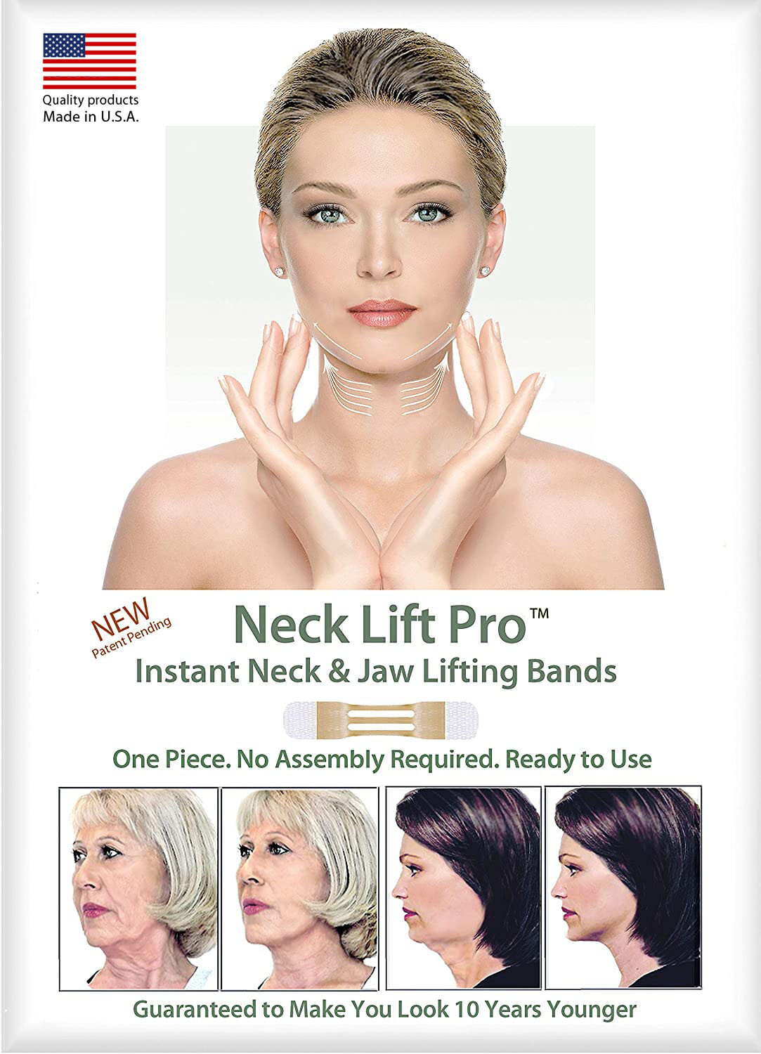 Ultra Secret Lift Pro - Instant Neck Lift Pre-Assembled Lifting Tapes ...