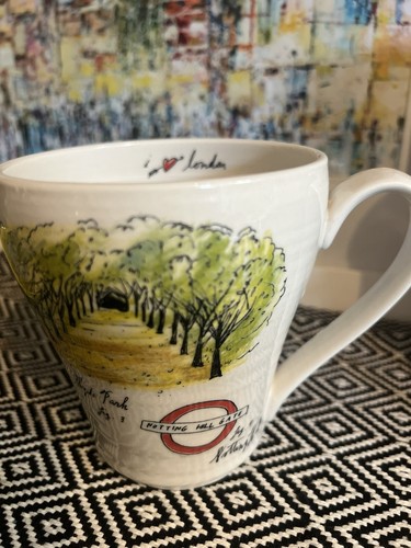 Taza de té café Anthropologie Linea Carta “I Love London” Diva Pyari 14 oz - Imagen 4 de 6