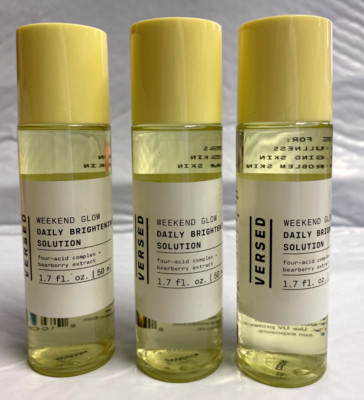 Versed Weekend Glow Daily Brightening Solution Four-Acid Complex  | LOT OF 3 |