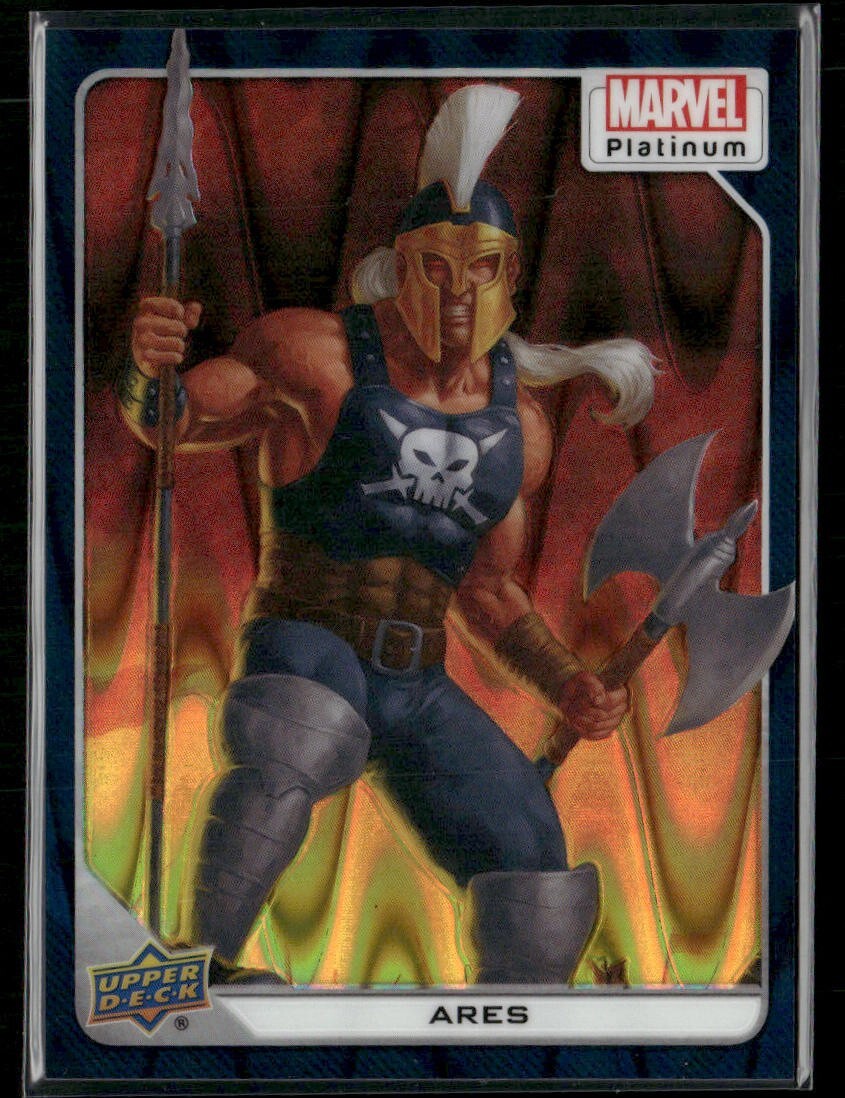 2023 Upper Deck Marvel Platinum Teal Wave /799 #22 - Ares