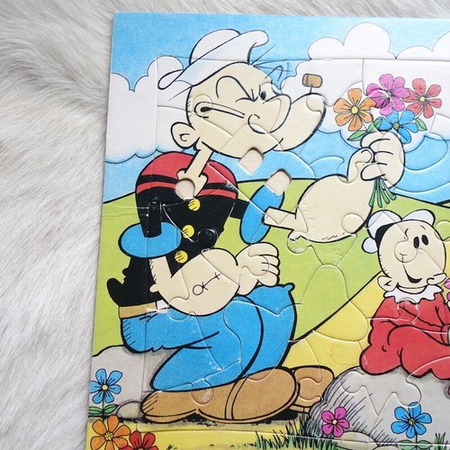 Vintage POPEYE Puzzle 1981 POPEYE Tv Show Puzzle POPEYE Cartoon Frame Tray - Picture 3 of 7