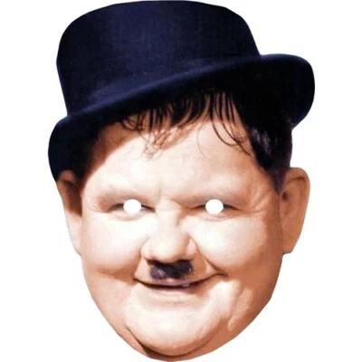 FUNKYBUNKY Oliver Hardy Retro Celebrity Card Laurel Face Mask - Ready To Wear - Fancy Dress