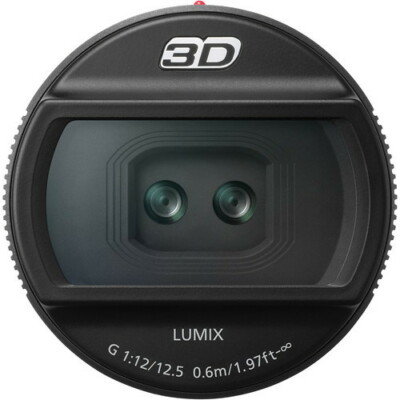 新品Panasonic LUMIX G 12.5mm/F12 H-FT012 Panasonic H-FT012 LumixG 12.5mm F12 3D Lens for Micro Four Thirds