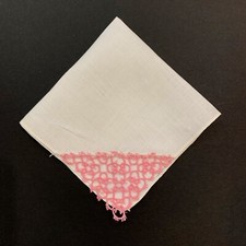 Heirloom Tatted Linen Bridesmaid Handkerchief Wedding Cottagecore Dainty Vintage