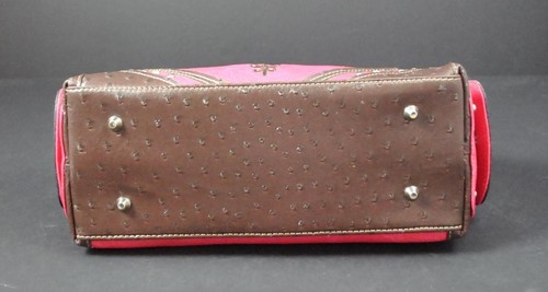 Bolso de hombro Heritage West fucsia con hebilla rosa estrás con tachuelas P1 - Imagen 7 de 12