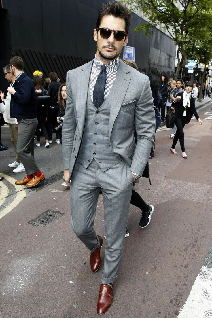 Grey and blue prom suits sale