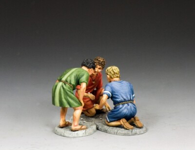 KING AND COUNTRY Romans - RnB058 Young Roman Game Players Diecast Metal Figure