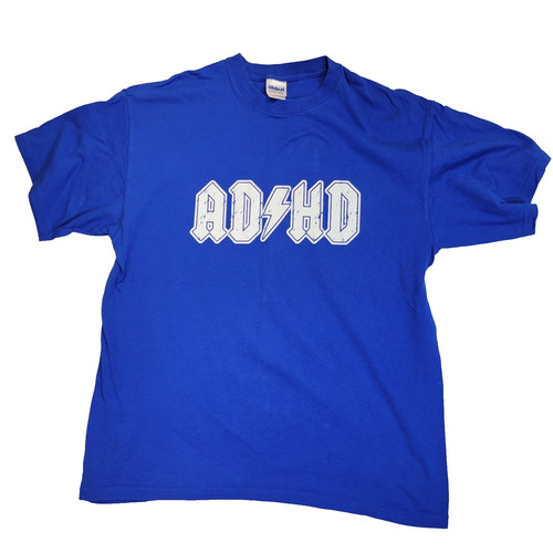 ADHD AD/HD Shirt - AC/DC Spoof - Funny Humor - Attention Disorder LARGE