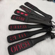 Heart Slapper Spanking Paddle Whips Flogger Slut Flirt Slave BDSM Bondage Punish