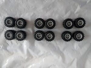 LEGO NEW-#87697//6014-TIRE 21 x 12-25 TIRES PLUS 25 WHITE RIMS-50 TOTAL PIECES