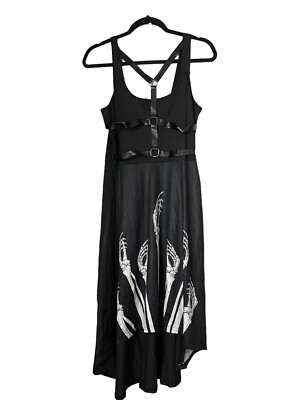 Gothic/Steampunk/Halloween Costume Dress Black Skeleton Hands