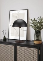 Trio Nola Tischleuchte E27 ⌀30Cm Schwarz Matt