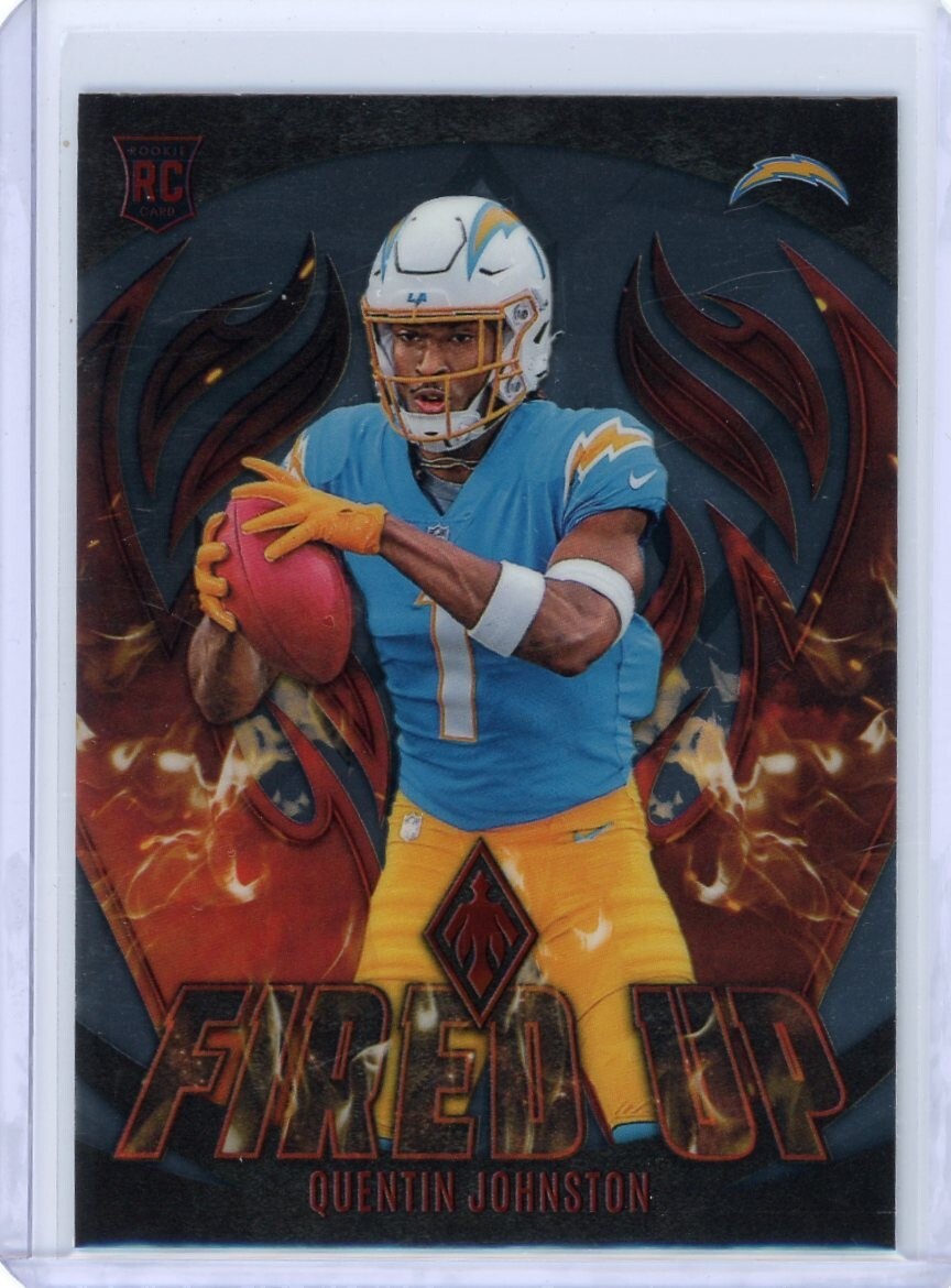 2023 Panini Phoenix Fired Up RC #QUENTIN JOHNSTON Los Angeles Chargers