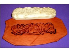 Wild Flower Belt Plate Leather embossing plate  1 1/4" x 4 3/4"