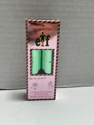 I Heart Revolution x elf - Lip Balm & Lip Scrub Duo 2x .08 oz - NIB