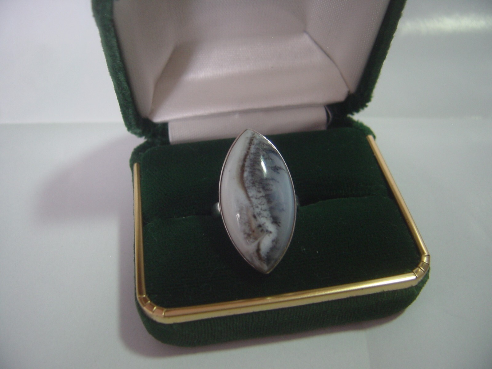 fabulous solid Silver Ring-natural beautiful dend… - image 1