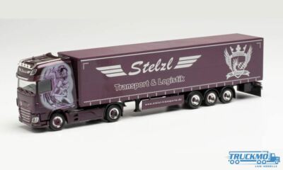 Herpa Stelzl DAF XF SSC Euro 6c Gardinenplanensattelzug 945165