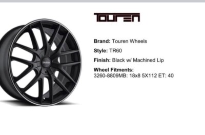 used 18 inch Touren tr60 rims and pirelli tires Mercedes’ | eBay