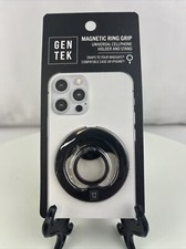 Gen Tek Magnetic Phone Ring Grip Universal Cellphone Holder Stand iPhone Black.