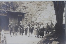 29615 Photo AK probably Saxon Switzerland map edition with rocks 1923