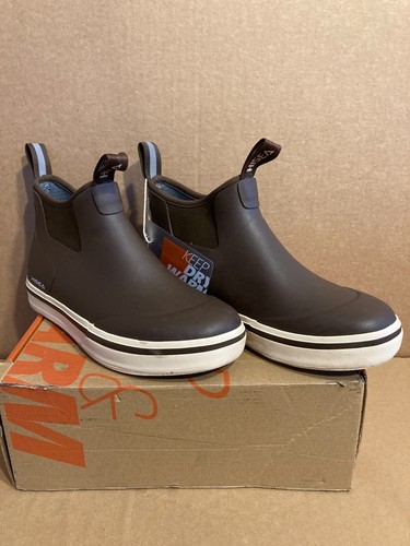 HISEA Men's Deck Boots Saltwater Fishing Booties Waterproof Ankle Rain Boots 8 - Picture 3 of 8