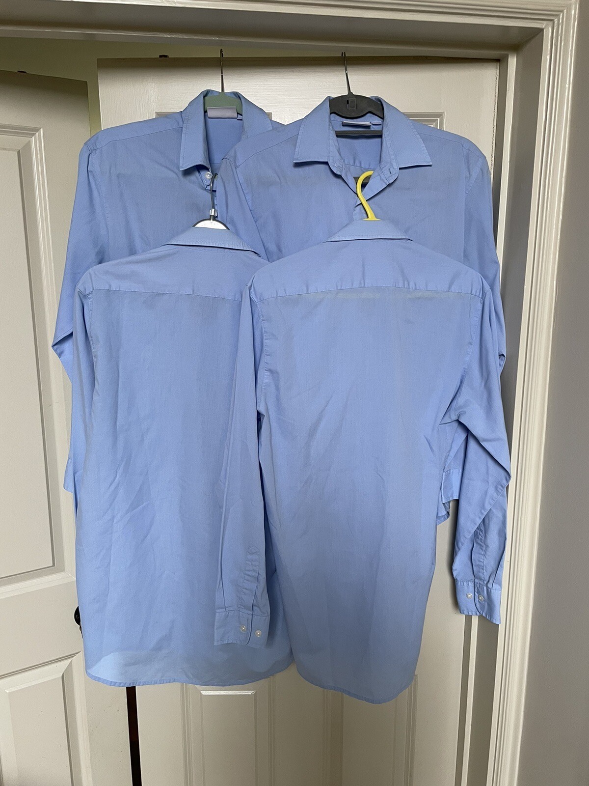 4 Blue Collared Work/school Shirts Size 15.5 image 2