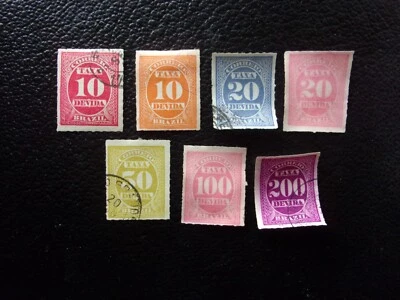 BRESIL - timbre yvert/tellier taxe n° 1 2 4 10/13 obl ou nsg (A88) - Photo 1/2