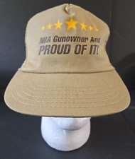 Vintage NRA Gunowner and Proud Of It SnapBack Trucker Mesh Hat Cap Made In USA